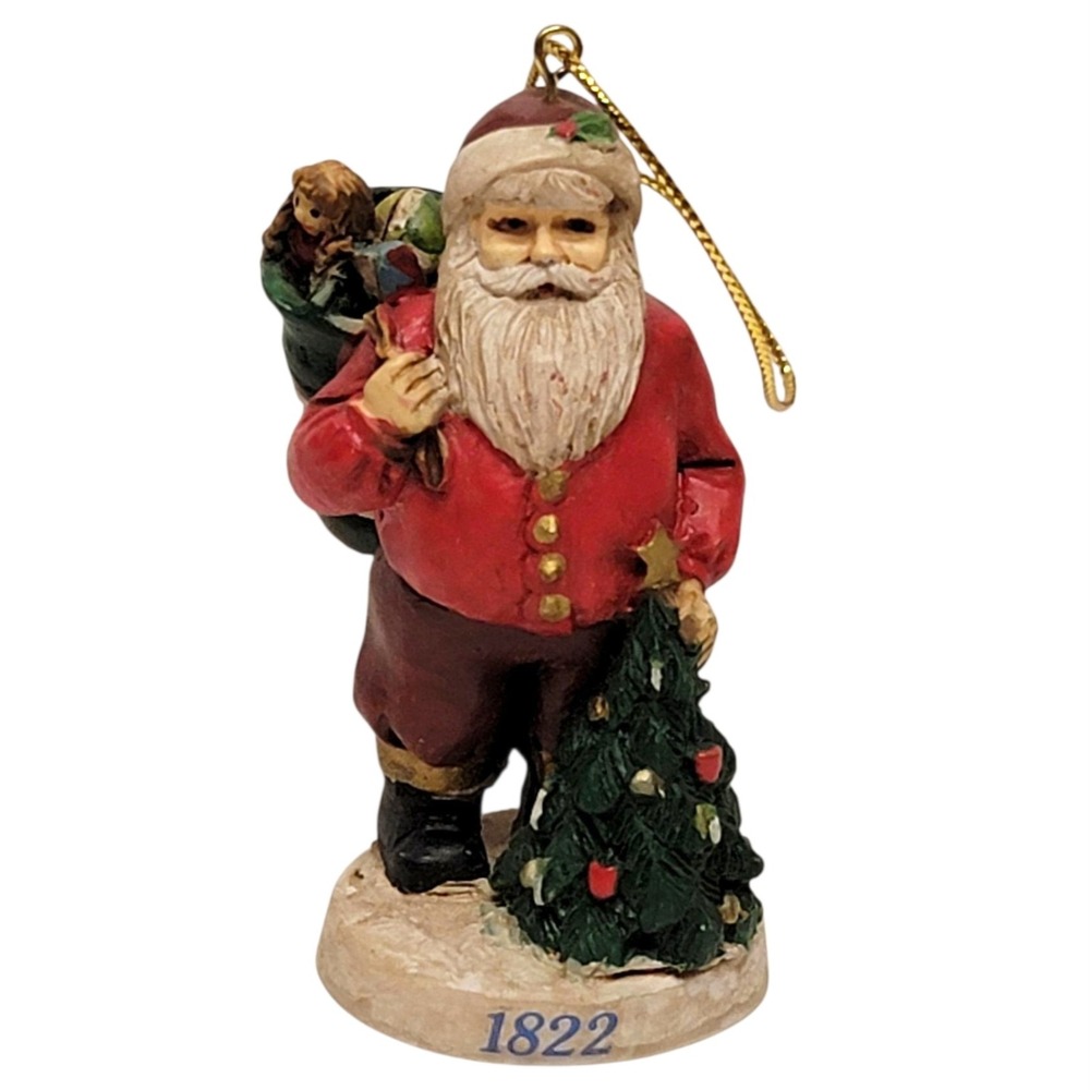 VTG 80s Russ‎ Berrie Santa Through The Ages 1822 Christmas Ornament #5521 Decor
